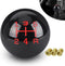5 Speed Car Racing Gear Shift Shifter knob, Resin Polished Round Ball Shift Knob with 3 Adapters Compatible with Manual Car(Black 5)...