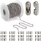 Wayilea Ball Bead Chain 52 Feet, Stainless Steel Ball Chains with 100 Pieces Matching Connectors Clasps, DIY Necklace Making Craft Dog Tag Key Cha...