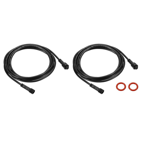 YOKIVE 2 Pcs 3 Pin Extension Cable Wire, Power Transmission Extension Equipment Connection, Great for LED Equipment, Car, Truck, Boat (Black, 9.84...