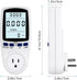 US Plug Multi Functional Power Meter with Backlight Monitor, Voltage Electricity Power Measurement Socket Outlet, Home Tools Kits...