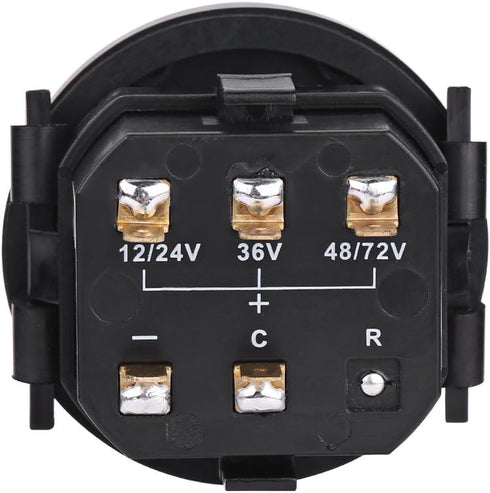 Qiilu LED Battery Indicator Meter, 12V 24V 36V 48V 72V LED Digital Battery Indicator Meter Gauge Status Monitor Compact Tester for Carts Forklift ...