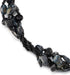 COOLSTEELANDBEYOND Black Crystal Beaded Choker Necklace, Twisted Multi-Strand Design, Statement Necklace Choker Collar...