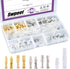 Swpeet 240Pcs Bullet Connectors Kit, 3.9mm Brass Bullet Male & Female Wire Terminals Connector with Insulation Cover for Motorcycle Scooter Car Tr...