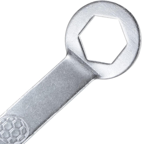 Track Spikes Wrench Dual Interface Aluminum Non-Slip Shoes Adjustment Tool for M5 Soccer Shoes, Silver Tone...