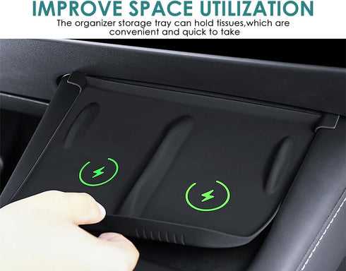 DS. DISTINCTIVE STYLE Anti-Slip Wireless Charger Mat Protector Compatible with Tesla Model 3/Y (2021-2023)......