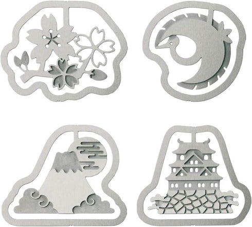 Etched Clips Japanese Symbol Pattern Made in Japan Paper Clip...