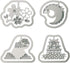 Etched Clips Japanese Symbol Pattern Made in Japan Paper Clip...