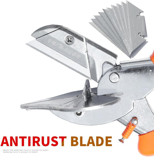 10 Pack Miter Shears Blade Replacement SK5 Steel Sharp Trunking Angle Shear Cutter Spare Blades for PVC PE Plastic Pipe Angular Scissors Chamfer S...