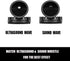Pack of 4 Deer Whistles Deer Warning Devices, Black...