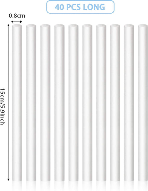 40 Pieces Humidifier Filter Cotton Refill Travel Mini Humidifier Filters Sticks Car Humidifier Replacement Parts for Portable Personal USB Powered...