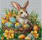 14 CT Cross Stitch Kits for Beginners Bunny & Easter Eggs Printed Stamped Cross-Stitch Supplies Needlework Printed Embroidery Kits DIY Kits Needle...