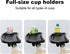 Stroller Snack Tray with Stroller Cup Holder and Phone Holder?3 in 1 Universal Stroller Snack Tray and 2 Stroller Hooks?Removable Clip Hook Stroll...