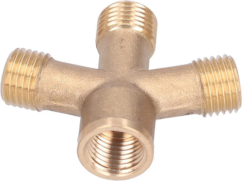 Garden Hose Splitter Hose Splitter 2 Way Heavy Duty Brass Hose Splitter Garden Hose Thread 4 Way Connector Pipe Fittings Foricultural Spraying...