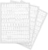 3 Sheets 1 Inch White Iron On Heat Transfer Letters and Numbers 504 Piece Alphabets Numbers Fabric Washable Iron on Letter Patches for Sports Jers...