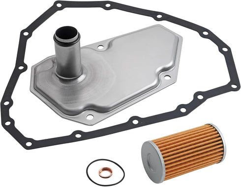 RE0F11A JF015E Transmission Filter Oil Pan Gasket Kit Fits for 2012-2019 Nissan Versa Sentra Versa Note Replaces# 33010-JF015 31726-28X0A 31726-3J...