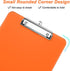 Rimilak Plastic Clipboards with Low Profile Metal Clip, Translucent Clip Board, 12.5 x 9 Inch Letter Size | Office Supply | back to school, Orange...