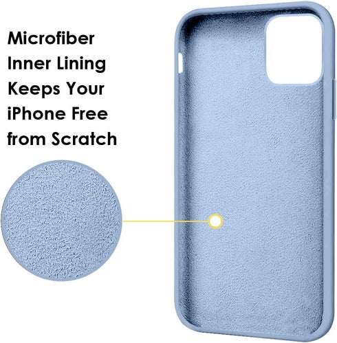 MOCCA Compatible with iPhone 13 Case 6.1 inch with Ring Kickstand | Liquid Silicone | Microfiber Liner | Anti-Scratch Full-Body Shockproof Protect...