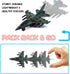 Pull Back Airplane Toy Set Die Cast Metal Military Themed Fighter Jets, Good for Kids Toy Set Collection - 4 Pcs (Blue)...