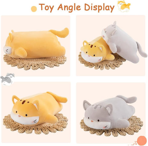 Cute Cat Plush Kawaii Cat Stuffed Animals Pillow Cat Soft Toy Kitten Plushie Gift for Girls...