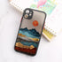 QLTYPRI Compatible with iPhone 7 Plus iPhone 8 Plus Case Sunset Mountain Nature Scenery Landscape Pattern Clear Hard PC Back Ultra Slim Shockproof...