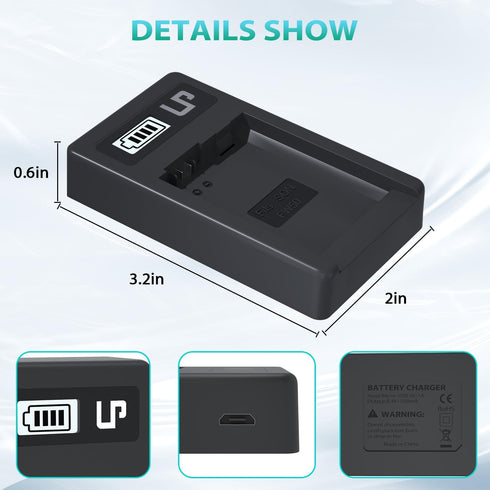 NP-FW50 Battery Charger, LCD Dual Charger Compatible with Sony Alpha A6000, A6400, A6100, A6300, A6500, A5100, A7, A7 II, A7R, A7R II, A7R2, A7S, ...