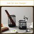 Oidium Stainless Steel Utensil Holder,Utensil Crock Countertop Organizer 6x4x3 In,Black Utensil Holder,Metal Steel Square Utensil Flatware Storage...