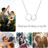 Sterling Silver Two Interlocking Circles Necklace Infinity Mother Daughter Necklace, Best Friend Sister Necklace Birthday Gift...
