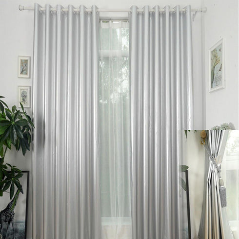 Blackout Drapery Shade Fabric Black and Silver 100 Percent Shading Light Waterproof Sunshade Cloth Light Weight (1Yard)...