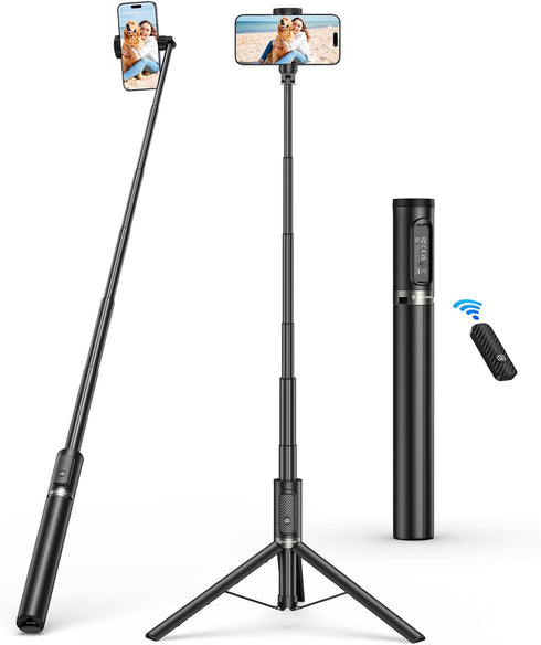 SYNCWIRE 62" Phone Tripod, All-in-One Aluminum Selfie Stick Tripod with Bluetooth Remote for iPhone and Android Smartphones, Perfect for Selfie, T...