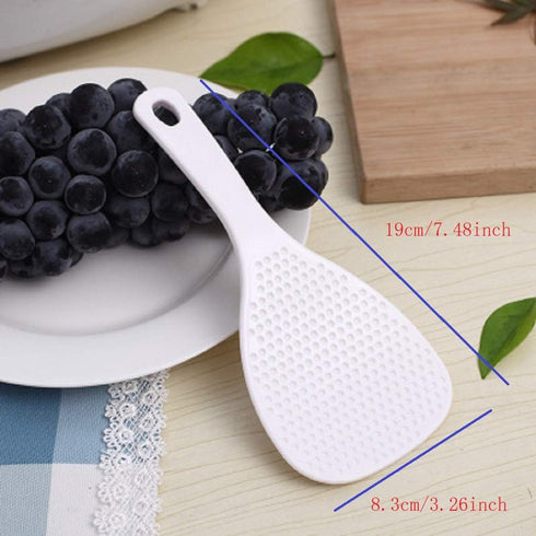 OLIREXD 2PCS Non-Stick Rice Paddle Spoon Rice Scoop, Rice Serving Spoon, White, 2 Pack...