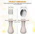 4 Pcs Toddler Utensils Forks and spoons set, Stainless Steel Childrens Silverware for Safe flatware Metal Kids Cutlery set with Round Handle, BPA ...