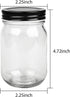 QAPPDA Mason Jars,Glass Jars With Lids 12 oz,Canning Jars For Pickles And Kitchen Storage,Wide Mouth Spice Jars With Black Lids For Honey,Caviar,H...