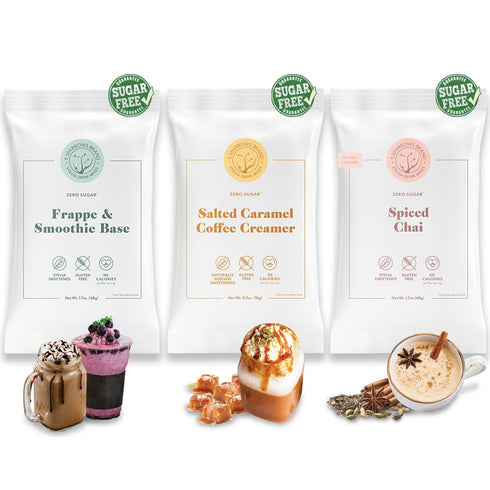 5 SPARROWS Sugar-Free White Chocolate Flavored Drink Mix- Stevia, Keto Friendly, No Sugar Coffee Creamers (Trial Combo B, Set of 3 Samples)...