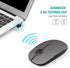 VssoPlor Wireless Mouse, 2.4G Slim Portable Computer Mice with Nano Receiver for Notebook, PC, Laptop, Computer (Black and Gray)...