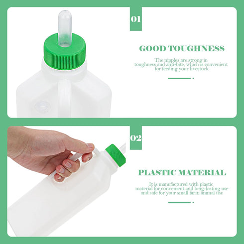1 Set Lamb Feeding Bottle Sheep Feeding Bottle Plastic Animal Milk Bottle Lamb Nursing Bottle Calf Nursing Bottle Goat Feeding Bottle Pet Feeding ...