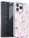 ENCASED Magnetic Case Designed for iPhone 14 PRO with Screen Protector - Compatible with MagSafe Phone Accessories (Pink Flowers)...
