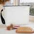 Blank DIY Makeup Bag for Women Accessories Organizer, Travel Essentials Canvas Cosmetic Bag with Zipper -DIY...