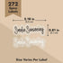 Talented Kitchen 272 Spice Labels Stickers, Clear Spice Jar Labels Preprinted for Seasoning Herbs Kitchen Spice Rack Organization, Water Resistant...