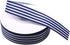 Blue and White Striped Ribbon,Blue Taffy Grosgrain Ribbon 1 Inch Christmas Gift Wrap Ribbon for DIY Hair Bow Scrapbooking Party Wedding Holiday De...