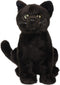 Black Cat Plush, Realistic Black Cat Stuffed Animal Pillow, Cute Plush Toy Gifts for Birthday/Halloween/Christmas, 9 inch...