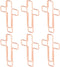 Fdit 100PCS Cross Paper Clips, Rose Gold Metal Paper Clamps for Document Note Sorting Organizing Paperwork Office School and Personal Use...