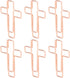Fdit 100PCS Cross Paper Clips, Rose Gold Metal Paper Clamps for Document Note Sorting Organizing Paperwork Office School and Personal Use...