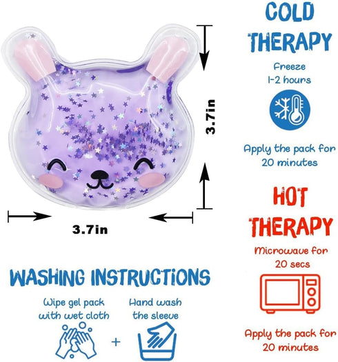 Boo Boo Ice Pack, Kids Reusable Ice Pack,Stress Relief Bag, Cute Children Gel Ice Pack for Kids Injuries, Breastfeeding, Wisdom Teeth, Pain Relief...