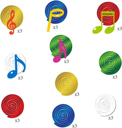CC HOME 30Pack Music Note Hanging Swirls Piano Musical Note Ceiling Streamer Birthday Party Decorations Emotional Music Themed Party Favors for Ho...