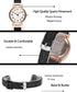 Top Plaza Womens Ladies Classic Simple Leather Analog Wrist Watch Rose Gold Case Arabic Numerals Casual Dress Quartz Watches,Small Dial...