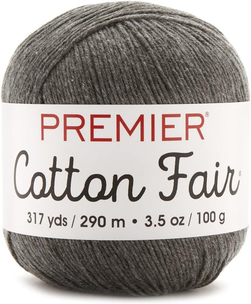 Premier Yarns Cotton Fair Solid Yarn, Slate Grey...