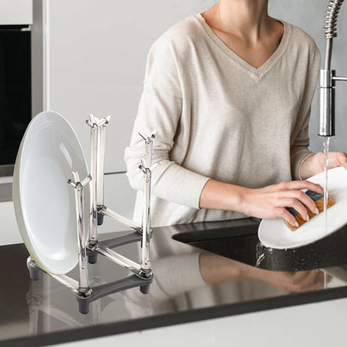 2 Pcs Cup Drying Racks Set, Retractable Drinking Glass & Baby Bottle Drainer Stand, PP Material Mug Draining Organizer, Kitchen Countertop Dishes ...