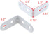 20pcs Iron L Bracket Joint Right Angle Bracket Heavy Duty Shelf Braces for Floating Shelf Wood Table Top, White (39x39x18mm)...