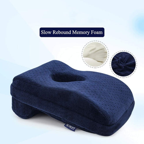 BOLLAER Nap Sleeping Pillow Cushion for Office, Memory Foam Slow Rebound Face Down Desk Pillow Cushion Nap Sleeping Pillow, Removable Washable Vel...