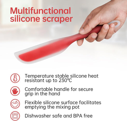 Nonstick Silicone Knife Shaped Flexible Kitchen Spatula Scraper Turner,Kitchen Cooking Utensils With Nylon Core (Red&Green)...